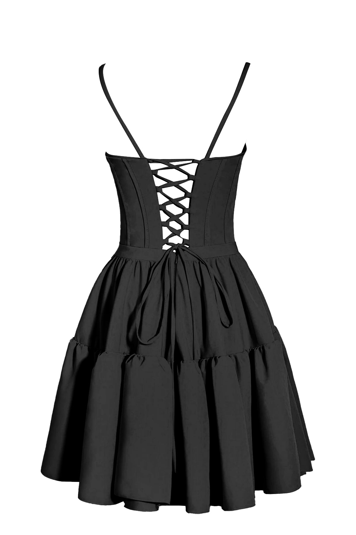 Mabel |A-line Ruffled Lace-Up Homecoming Dress - Homecoming Dress - DYAVOR®