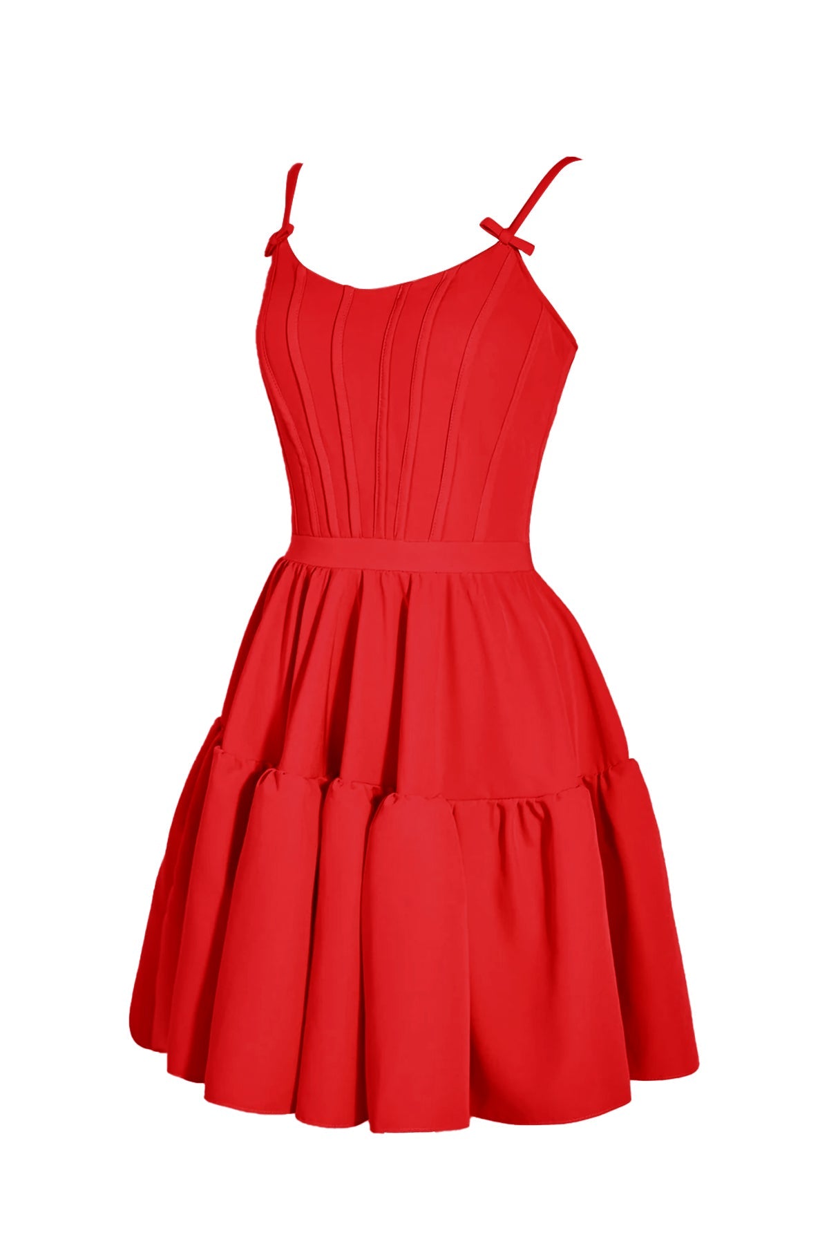 Mabel |A-line Ruffled Lace-Up Homecoming Dress - Homecoming Dress - DYAVOR®