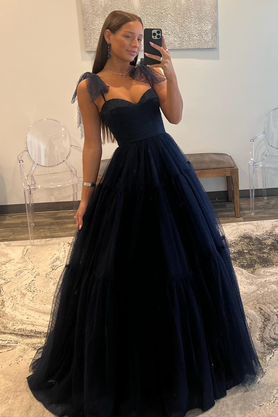 Skyler |A-line Sweetheart Dot Tulle Prom Dress - Prom Dress - DYAVOR®