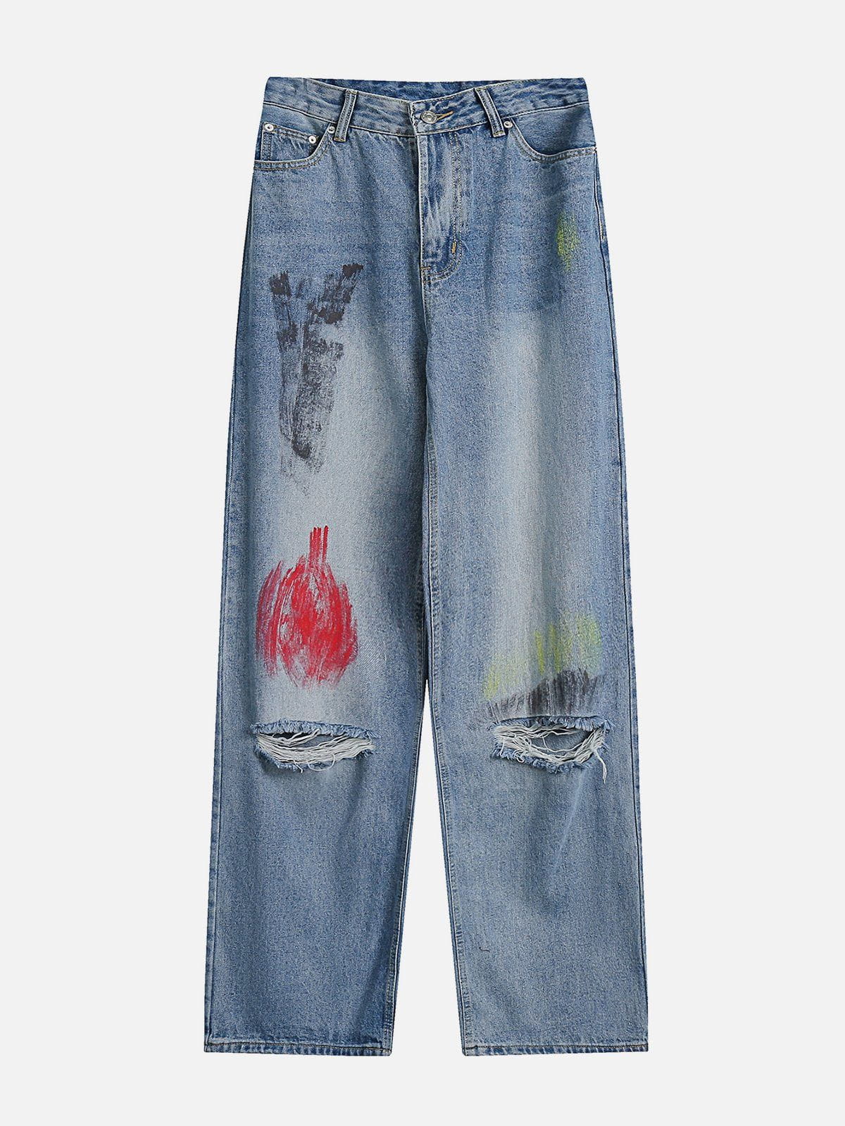 Yaki | Ladies fashion pants with graffiti motif - 07/112024 3 - DYAVOR®