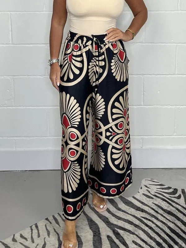 Casual Printed Satin Trousers - New Style - Loose Fit - Comfortable and Breathable - Spring/Summer/Fall - 05/112024 1 - DYAVOR®