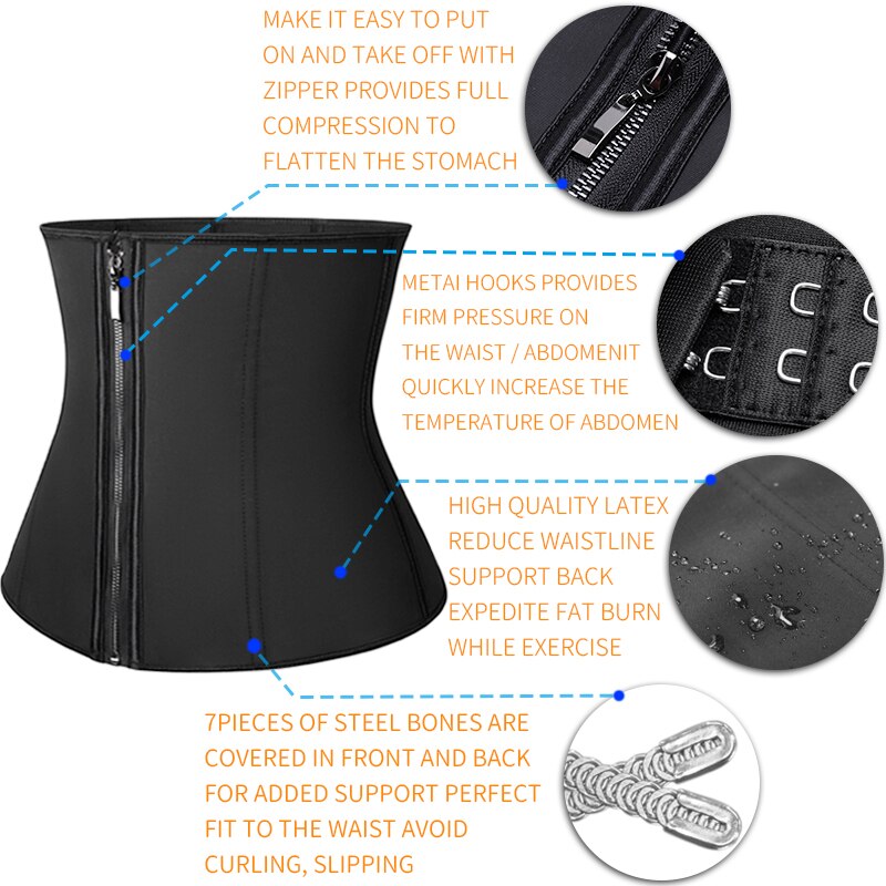 Steel Boned Modeling Girdle Belt Waist Trainer Tummy Control Body Shaper - Tummy Control - DYAVOR®