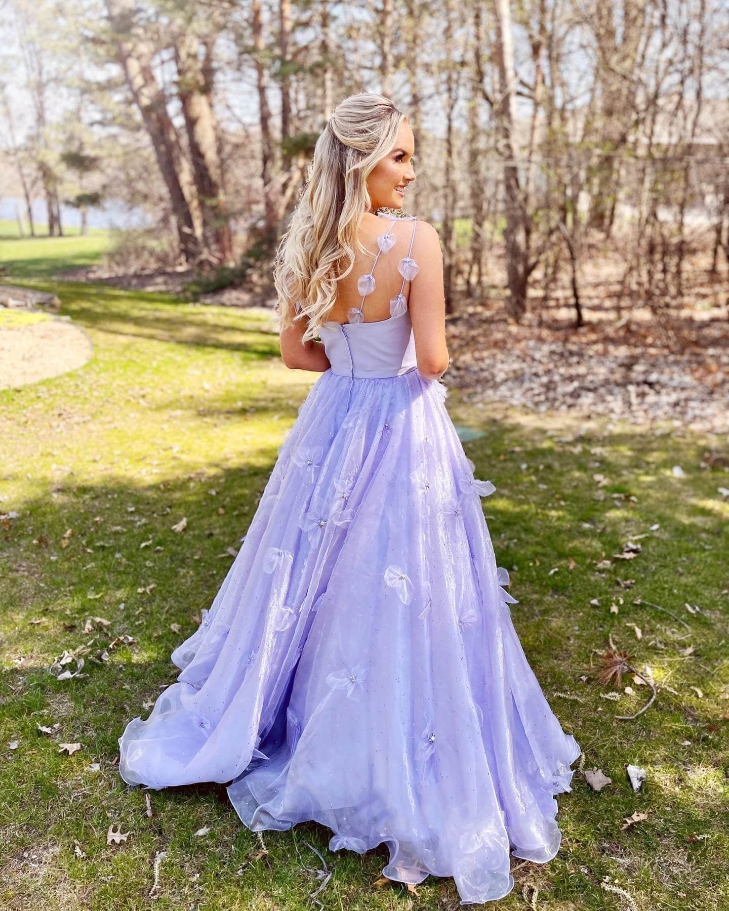 Sarahi |A Line Spaghetti Straps Organza Prom Dress - Prom Dress - DYAVOR®