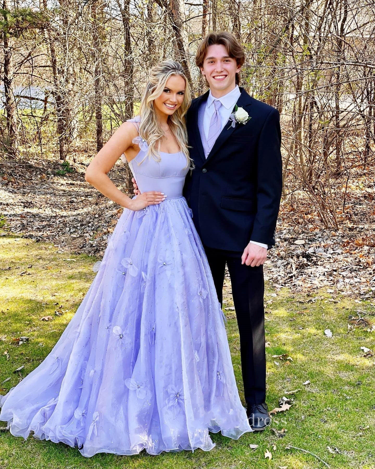 Sarahi |A Line Spaghetti Straps Organza Prom Dress - Prom Dress - DYAVOR®
