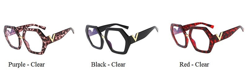 Leopard Fashion Women's Polygon Clear Glasses Reading Eyeglasses - Women Sunglasses - DYAVOR®