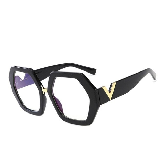 Leopard Fashion Women's Polygon Clear Glasses Reading Eyeglasses - Women Sunglasses - DYAVOR®