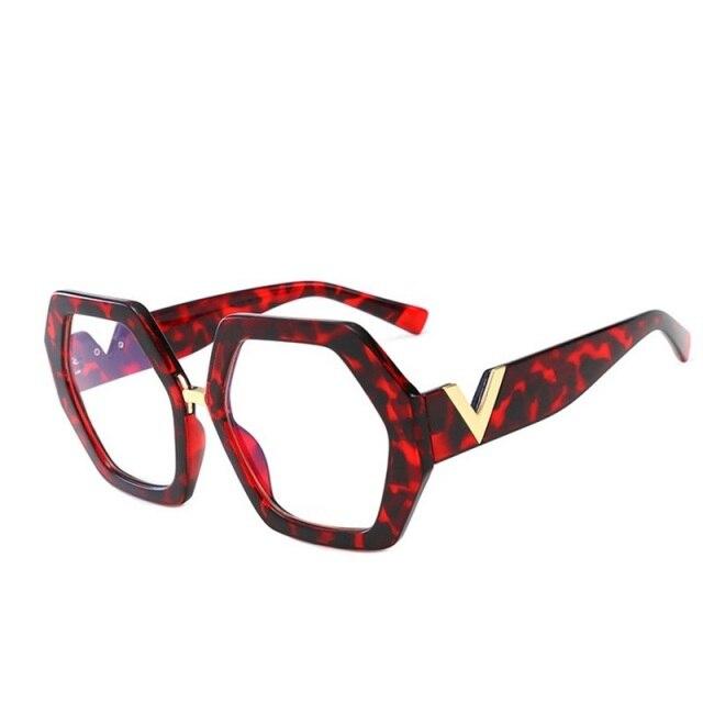 Leopard Fashion Women's Polygon Clear Glasses Reading Eyeglasses - Women Sunglasses - DYAVOR®