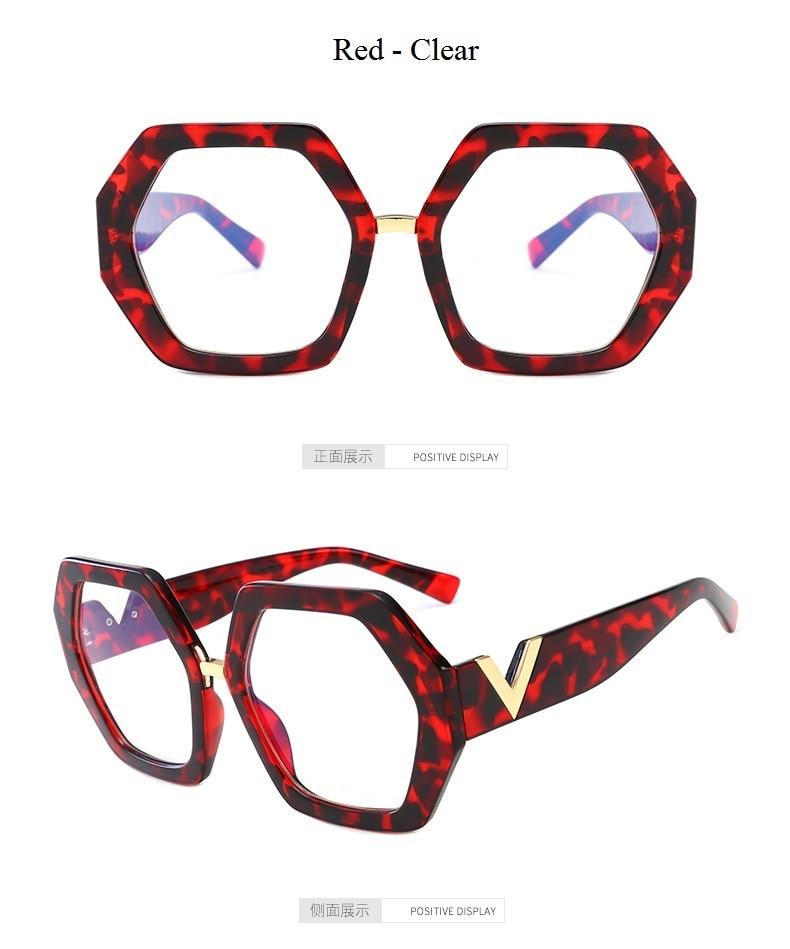 Leopard Fashion Women's Polygon Clear Glasses Reading Eyeglasses - Women Sunglasses - DYAVOR®