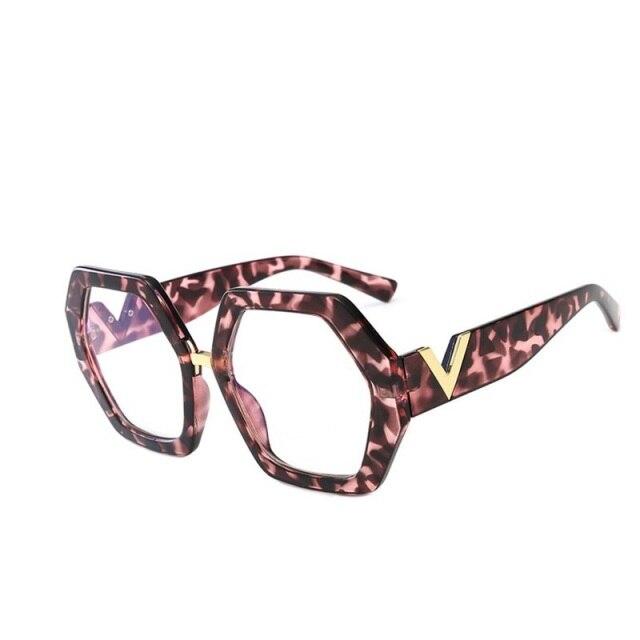 Leopard Fashion Women's Polygon Clear Glasses Reading Eyeglasses - Women Sunglasses - DYAVOR®