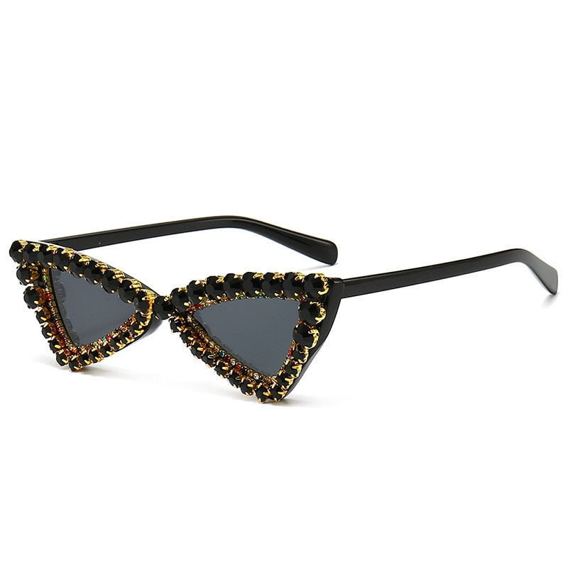 Women's Fashion Gradient Crystal Shades Luxury Cat Eyes Sunglasses - Women Sunglasses - DYAVOR®