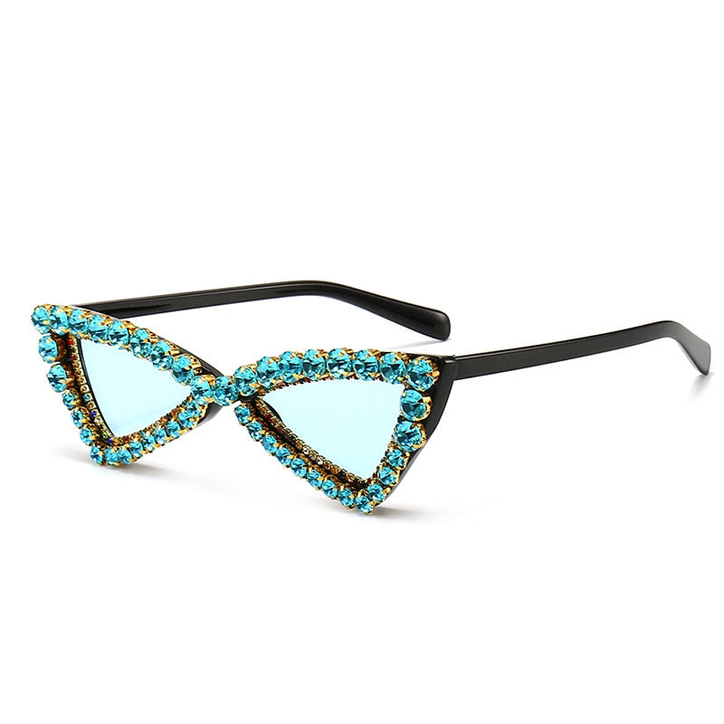Women's Fashion Gradient Crystal Shades Luxury Cat Eyes Sunglasses - Women Sunglasses - DYAVOR®