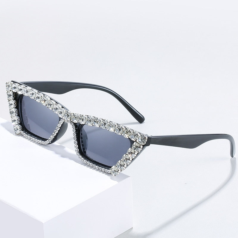 Women's Luxury Diamond Decor Cat Eyes Sexy Hip Hop Sunglasses - Women Sunglasses - DYAVOR®