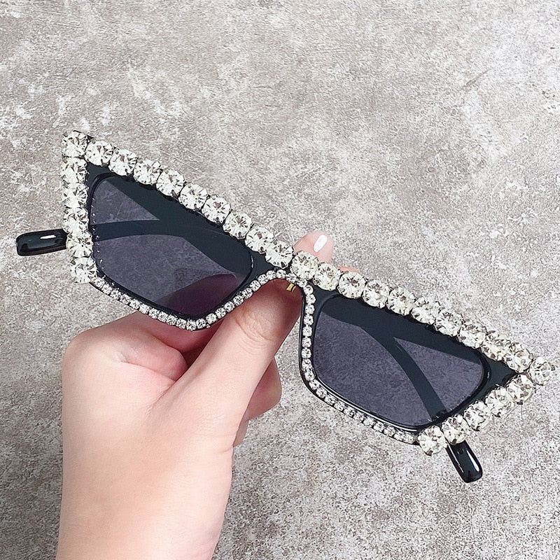 Women's Luxury Diamond Decor Cat Eyes Sexy Hip Hop Sunglasses - Women Sunglasses - DYAVOR®