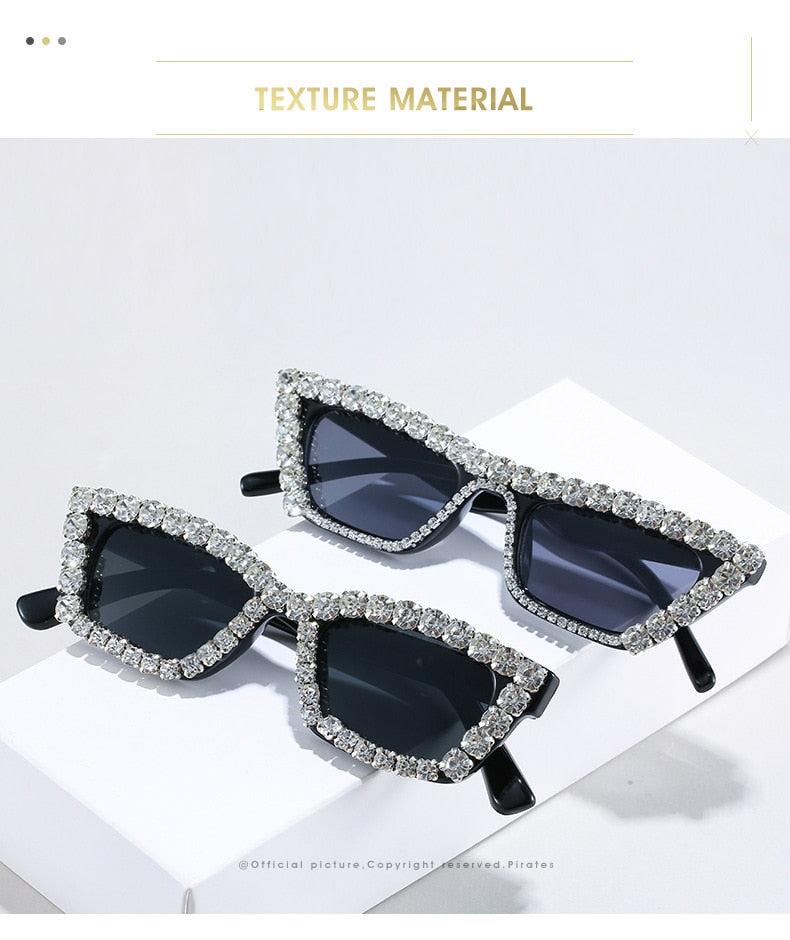 Women's Luxury Diamond Decor Cat Eyes Sexy Hip Hop Sunglasses - Women Sunglasses - DYAVOR®