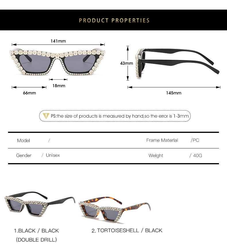 Women's Luxury Diamond Decor Cat Eyes Sexy Hip Hop Sunglasses - Women Sunglasses - DYAVOR®