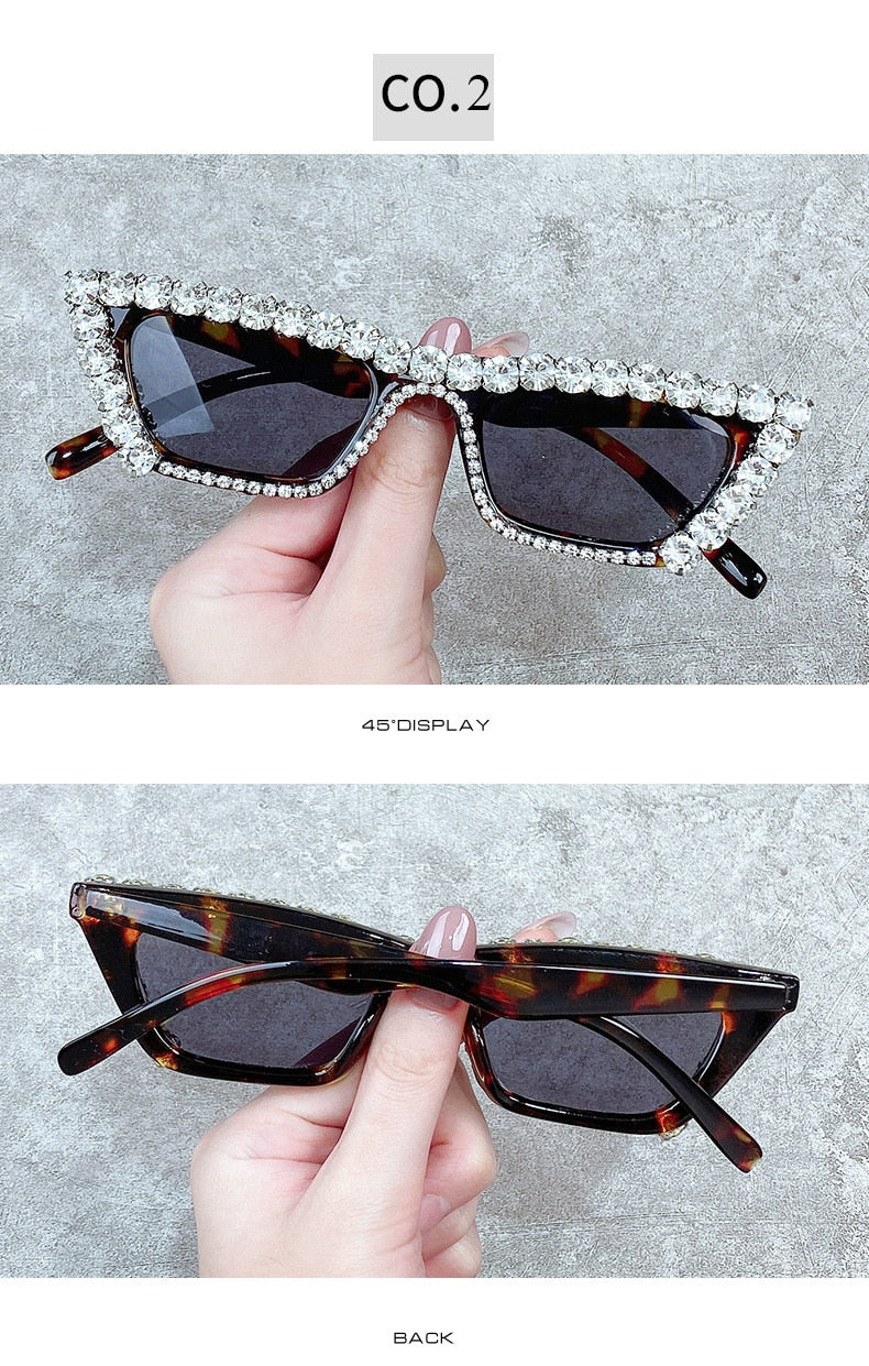 Women's Luxury Diamond Decor Cat Eyes Sexy Hip Hop Sunglasses - Women Sunglasses - DYAVOR®