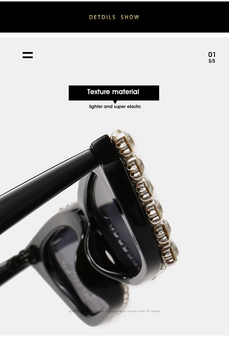 Women's Luxury Diamond Decor Cat Eyes Sexy Hip Hop Sunglasses - Women Sunglasses - DYAVOR®