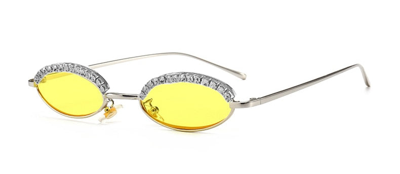 Women's Luxury Crystal Diamond Alloy Frame Cat Eye Sunglasses - Women Sunglasses - DYAVOR®