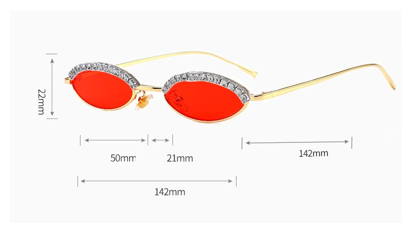 Women's Luxury Crystal Diamond Alloy Frame Cat Eye Sunglasses - Women Sunglasses - DYAVOR®