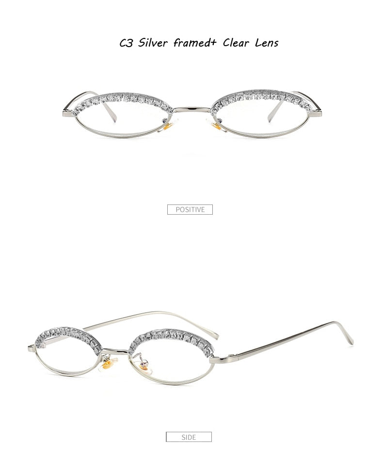 Women's Luxury Crystal Diamond Alloy Frame Cat Eye Sunglasses - Women Sunglasses - DYAVOR®