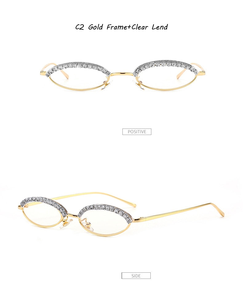 Women's Luxury Crystal Diamond Alloy Frame Cat Eye Sunglasses - Women Sunglasses - DYAVOR®