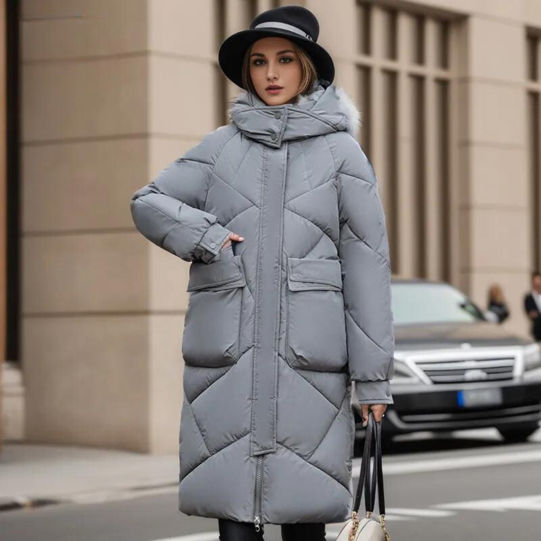 Kati - solid winter coat for women - - DYAVOR®