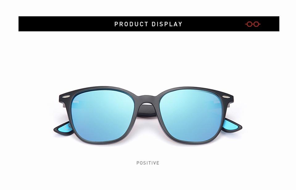 Men and Women Classic Design Polarized Square Frame Sungasses