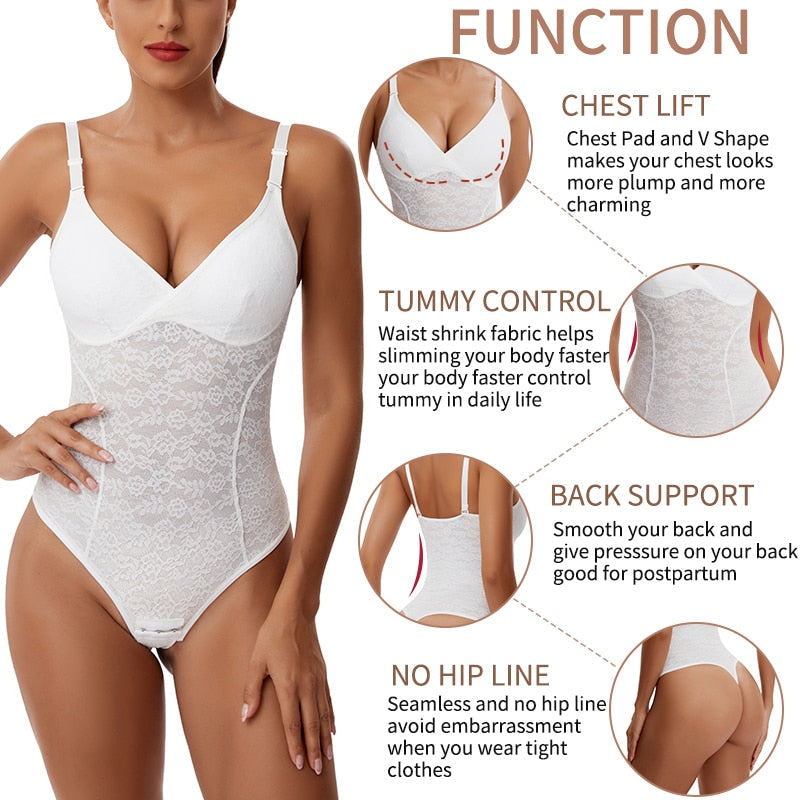 Women's Mesh Lace Padded Seamless Slim Waist Tummy Body Shaper Slimmers - Slimmers - DYAVOR®