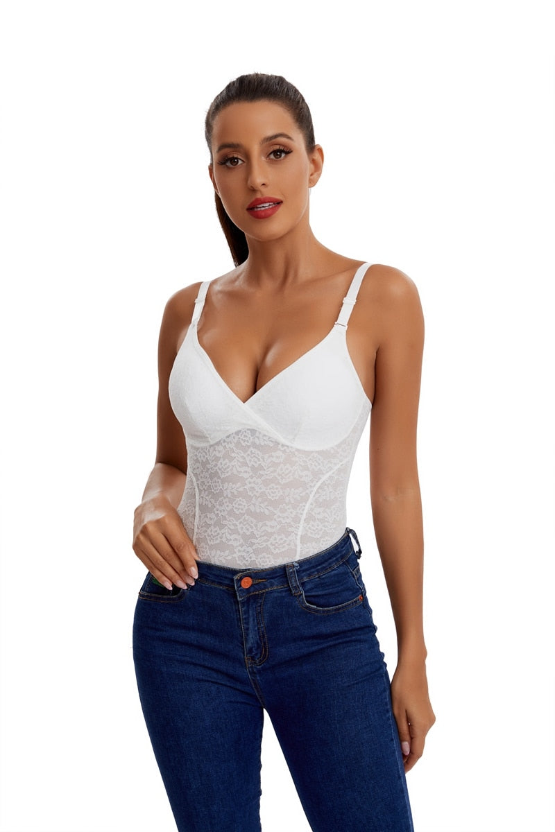 Women's Mesh Lace Padded Seamless Slim Waist Tummy Body Shaper Slimmers - Slimmers - DYAVOR®