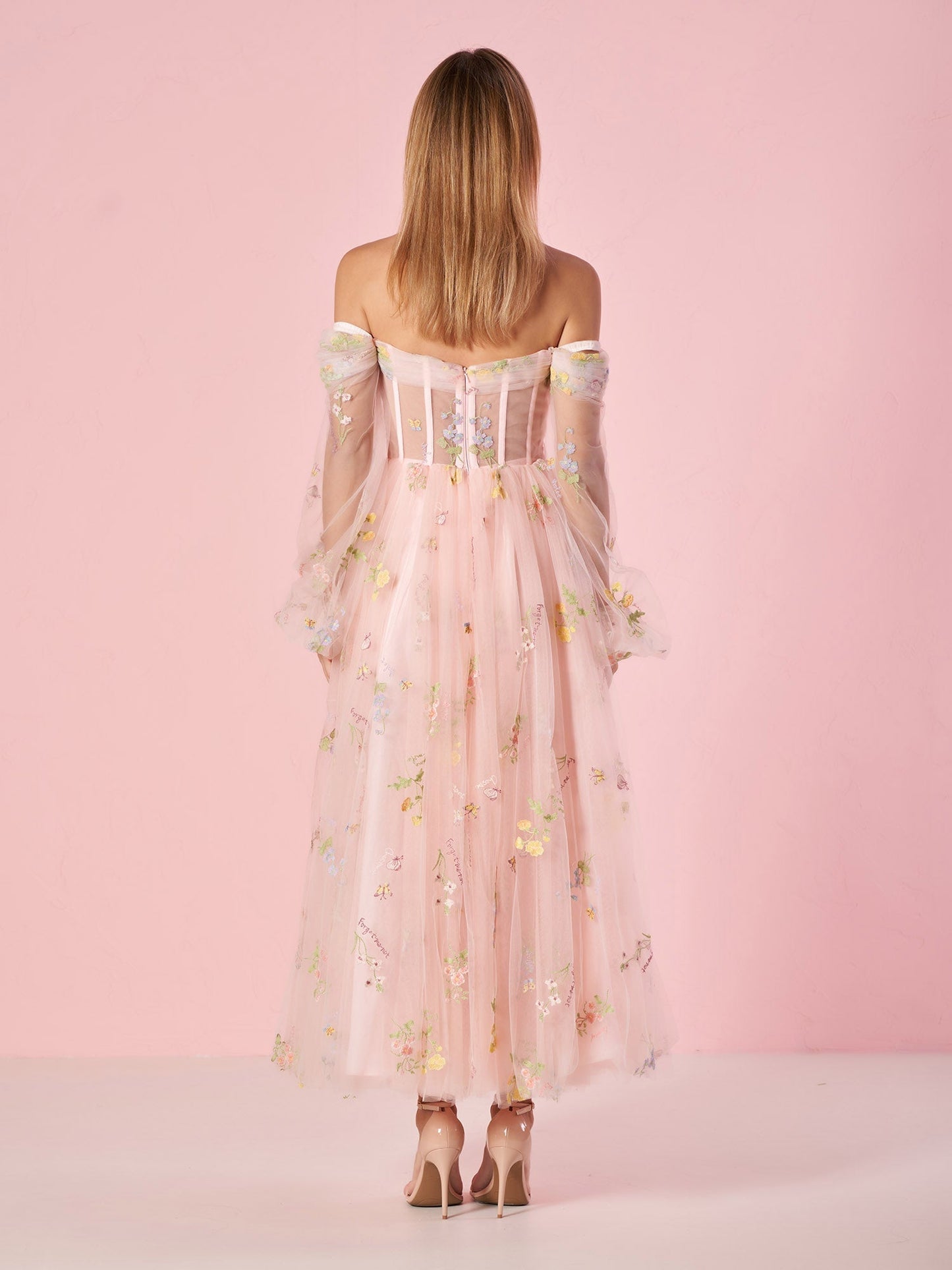 Sweetheart Neck Off the Shoulder Embroidered Tulle Prom Dress - Prom Dresses - DYAVOR®
