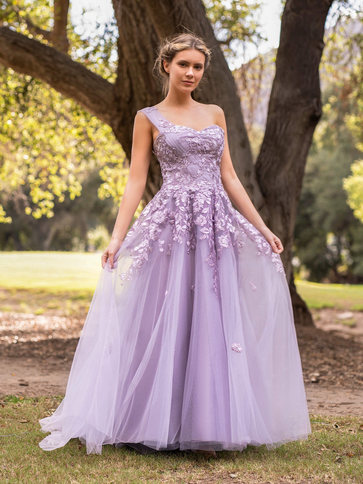Sweet-Heart Tulle One Shoulder Floor Length Prom Dress - Prom Dresses - DYAVOR®