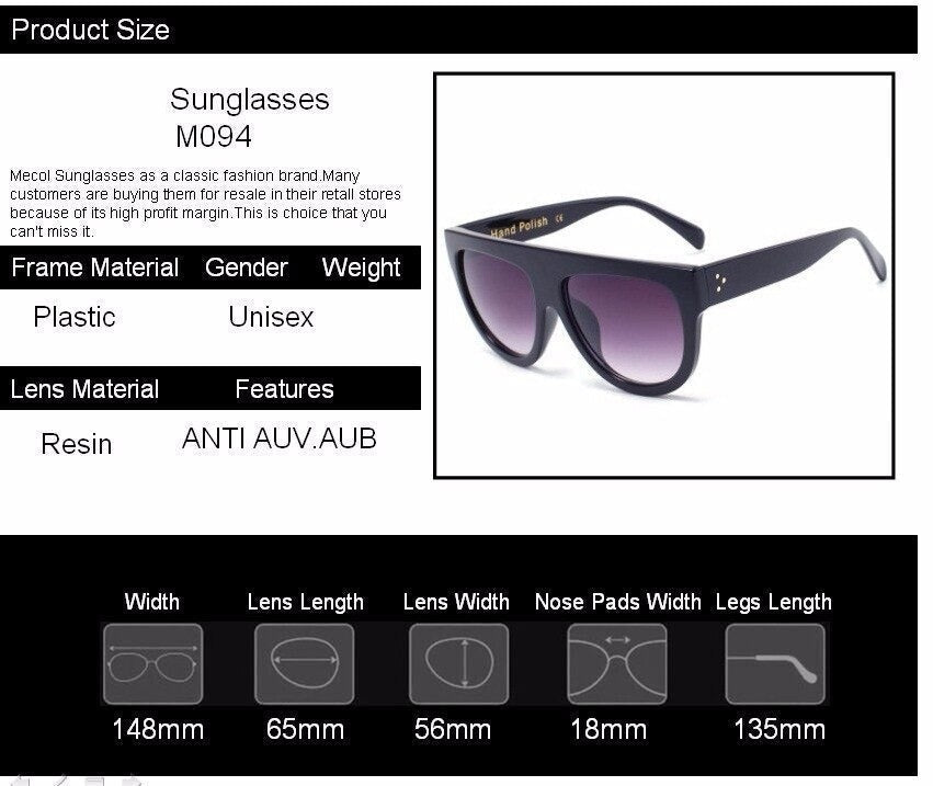 Oversize Flat Shield Design Rivet Sunglasses for Women with Gradient Lens - Women Sunglasses - DYAVOR®