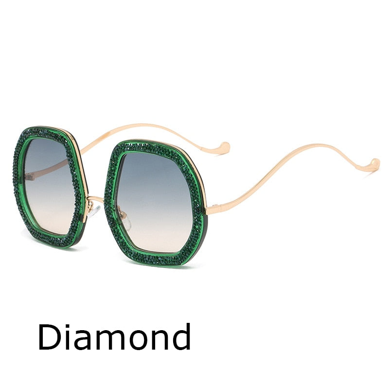 Luxury Punk Style Shiny Crystal Designer Eyewear Sunglasses for Women - Women Sunglasses - DYAVOR®