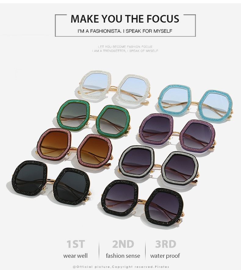 Luxury Punk Style Shiny Crystal Designer Eyewear Sunglasses for Women - Women Sunglasses - DYAVOR®