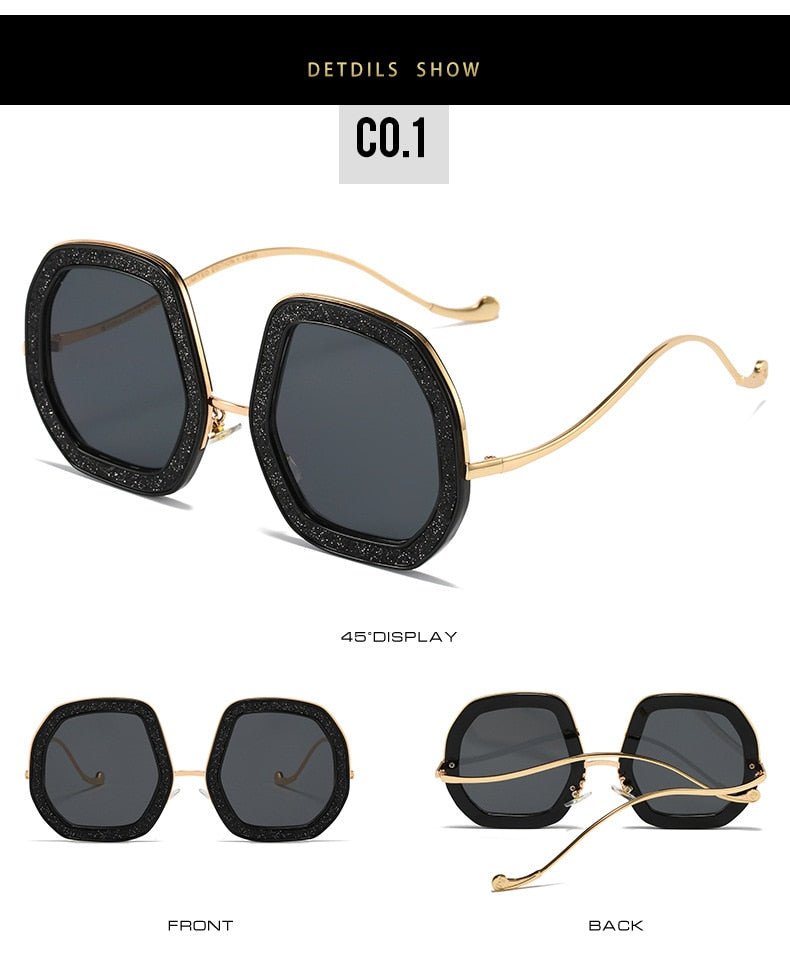 Luxury Punk Style Shiny Crystal Designer Eyewear Sunglasses for Women - Women Sunglasses - DYAVOR®