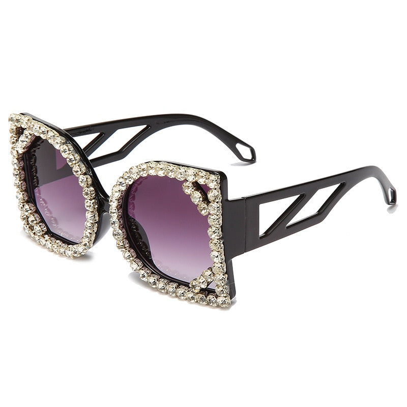 Crystal Designer Photochromic Gradient Shade Rimless Sunglasses - Women Sunglasses - DYAVOR®