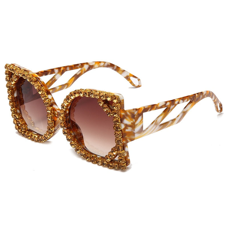 Crystal Designer Photochromic Gradient Shade Rimless Sunglasses - Women Sunglasses - DYAVOR®