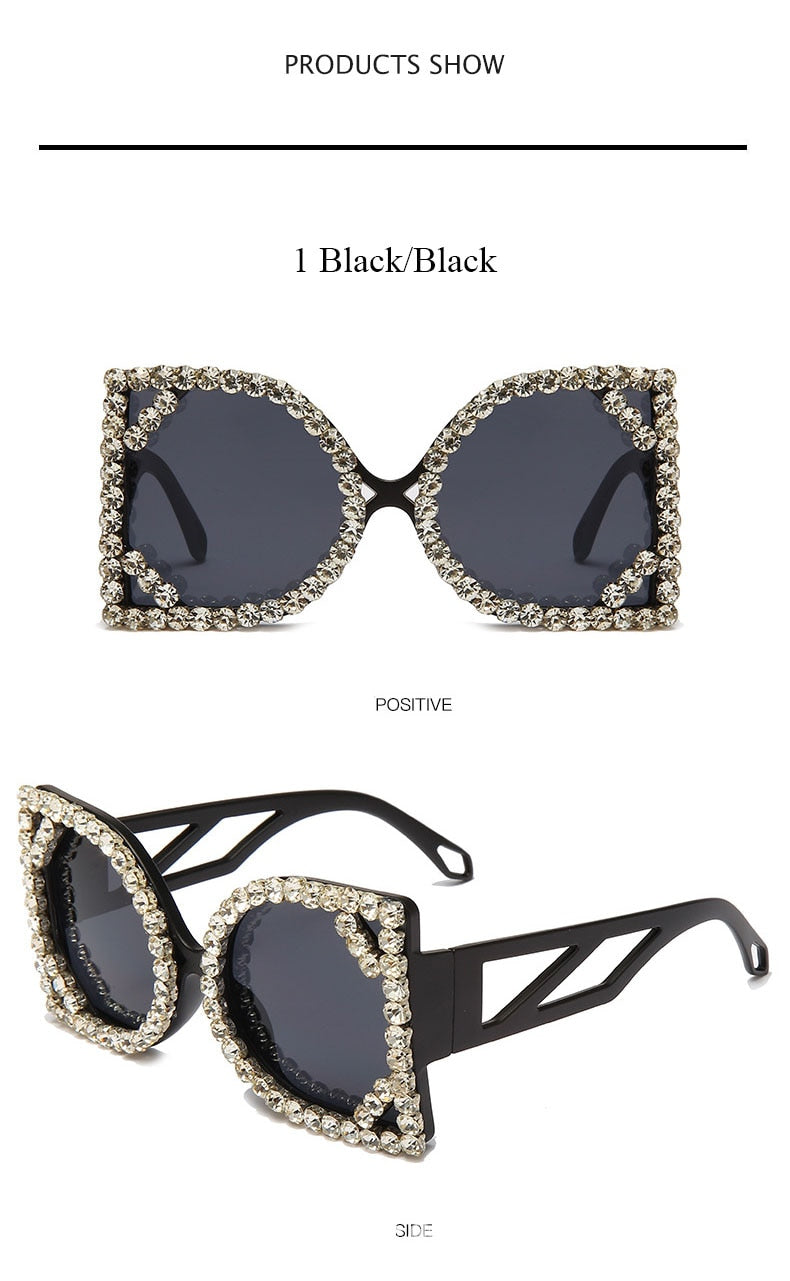 Crystal Designer Photochromic Gradient Shade Rimless Sunglasses - Women Sunglasses - DYAVOR®