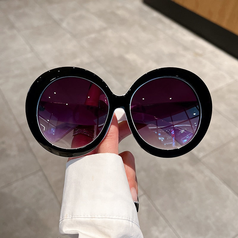 Unisex Trendy Vintage Oversized Gradient Goggle Round Sunglasses - Unisex Sunglasses - DYAVOR®