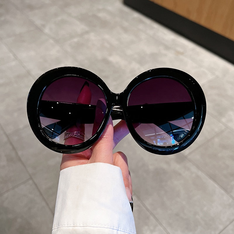Unisex Trendy Vintage Oversized Gradient Goggle Round Sunglasses - Unisex Sunglasses - DYAVOR®