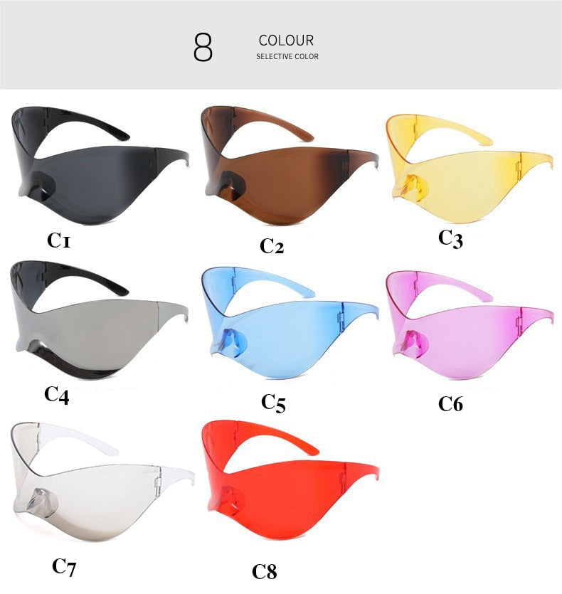 Unisex Black Color Punk Style Rimless Gradient Lens Sunglasses - Unisex Sunglasses - DYAVOR®