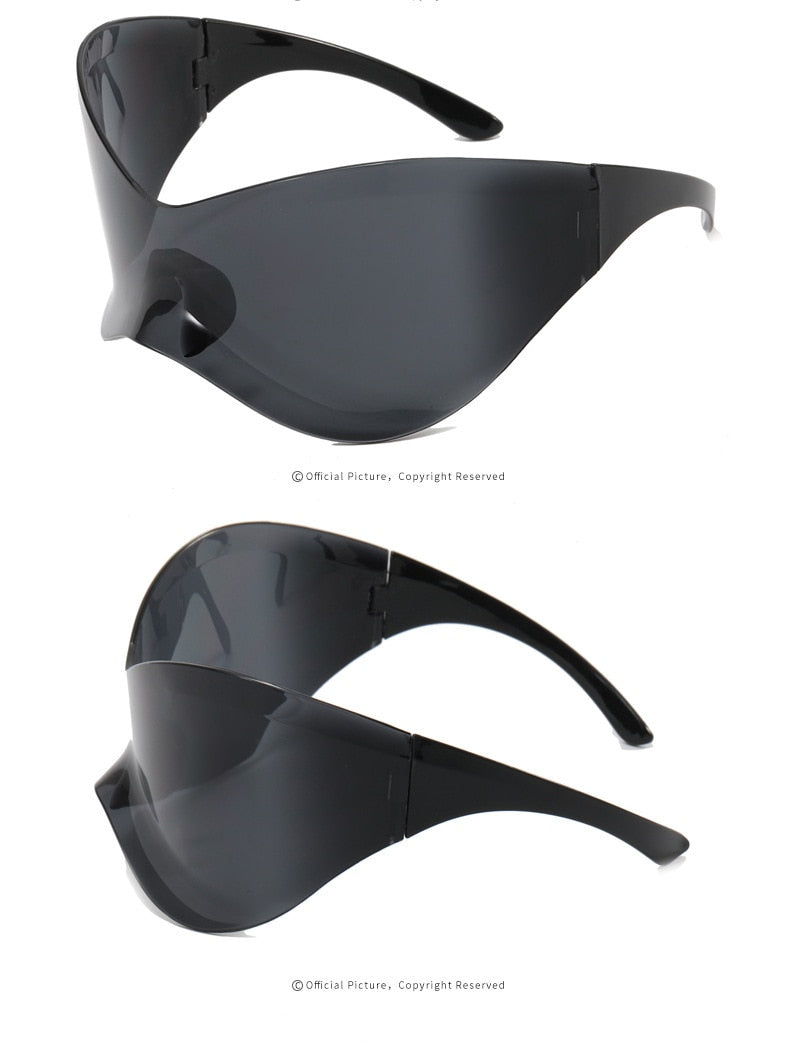 Unisex Black Color Punk Style Rimless Gradient Lens Sunglasses - Unisex Sunglasses - DYAVOR®