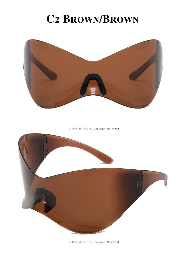 Unisex Black Color Punk Style Rimless Gradient Lens Sunglasses - Unisex Sunglasses - DYAVOR®