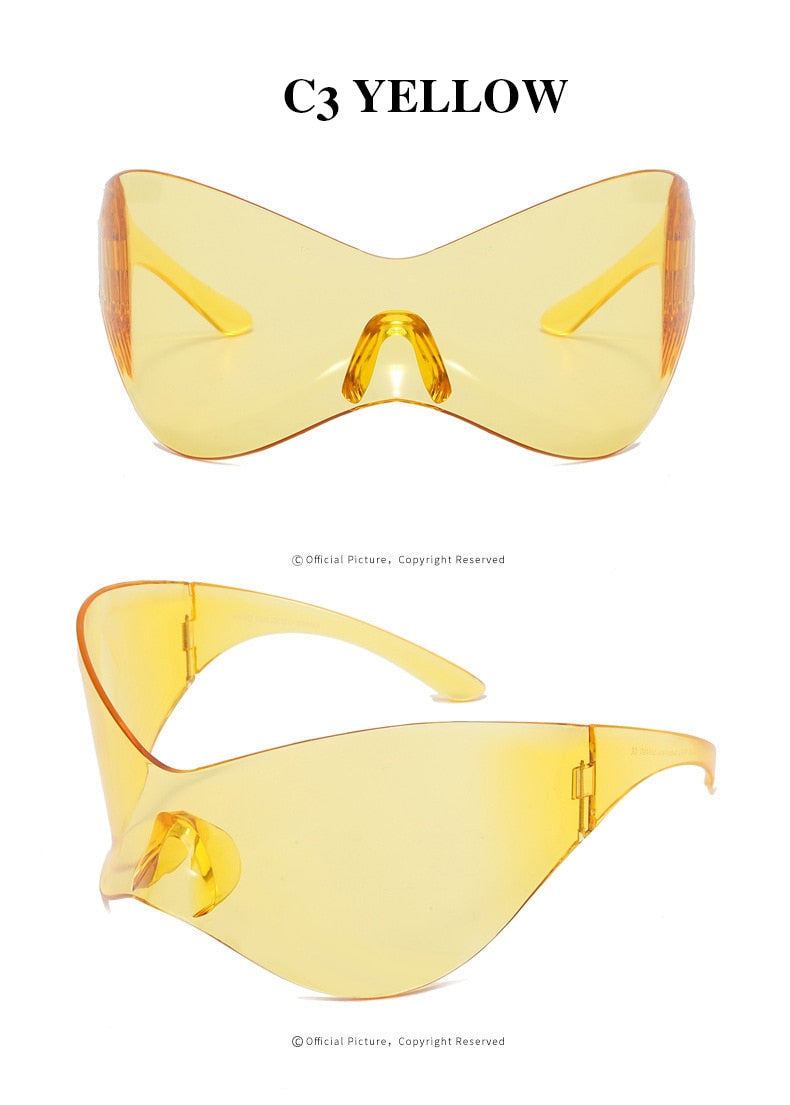 Unisex Black Color Punk Style Rimless Gradient Lens Sunglasses - Unisex Sunglasses - DYAVOR®