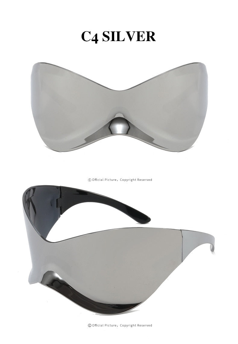 Unisex Black Color Punk Style Rimless Gradient Lens Sunglasses - Unisex Sunglasses - DYAVOR®