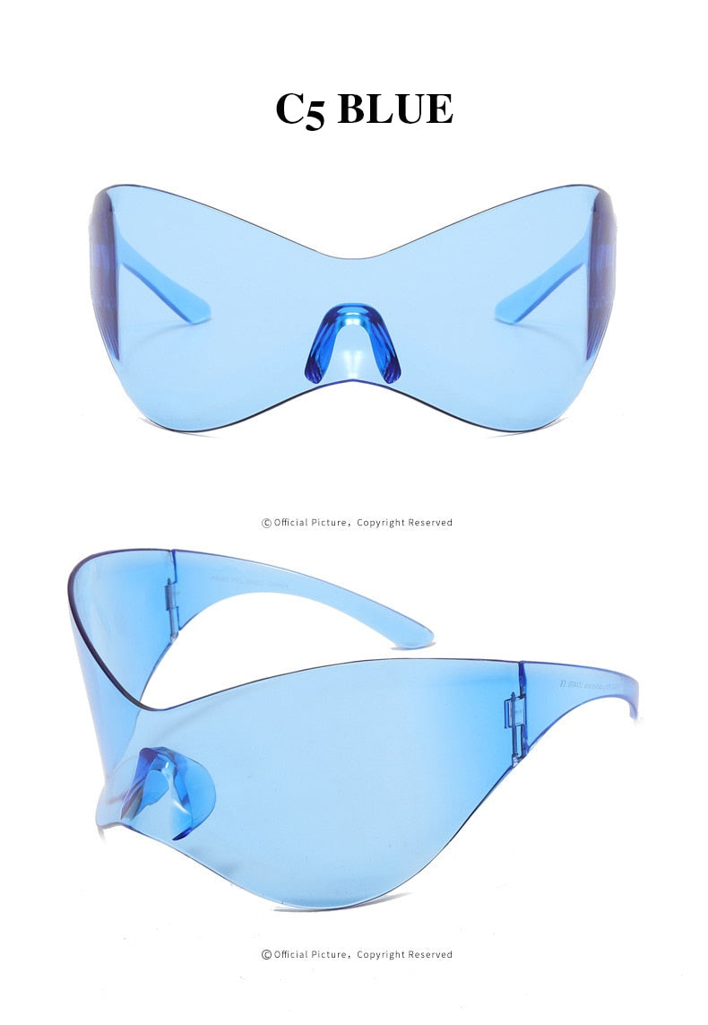 Unisex Black Color Punk Style Rimless Gradient Lens Sunglasses - Unisex Sunglasses - DYAVOR®