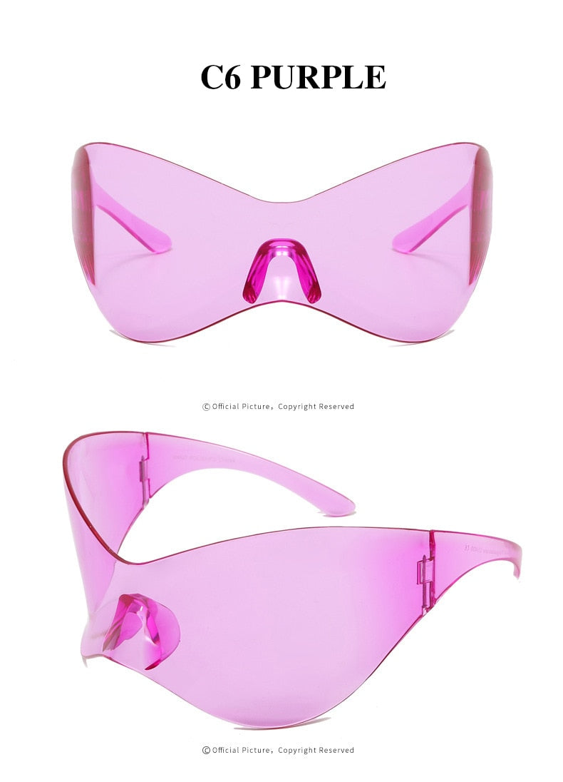 Unisex Black Color Punk Style Rimless Gradient Lens Sunglasses - Unisex Sunglasses - DYAVOR®
