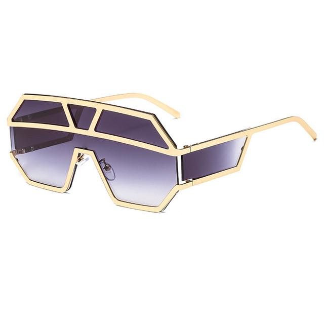 Oversized Square Designer Sunglasses for Women with One Piece Lens - Women Sunglasses - DYAVOR®