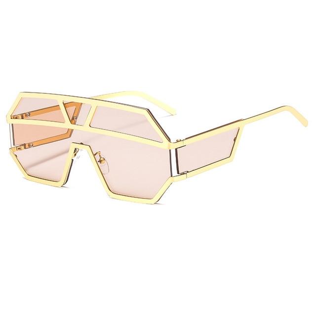Oversized Square Designer Sunglasses for Women with One Piece Lens - Women Sunglasses - DYAVOR®