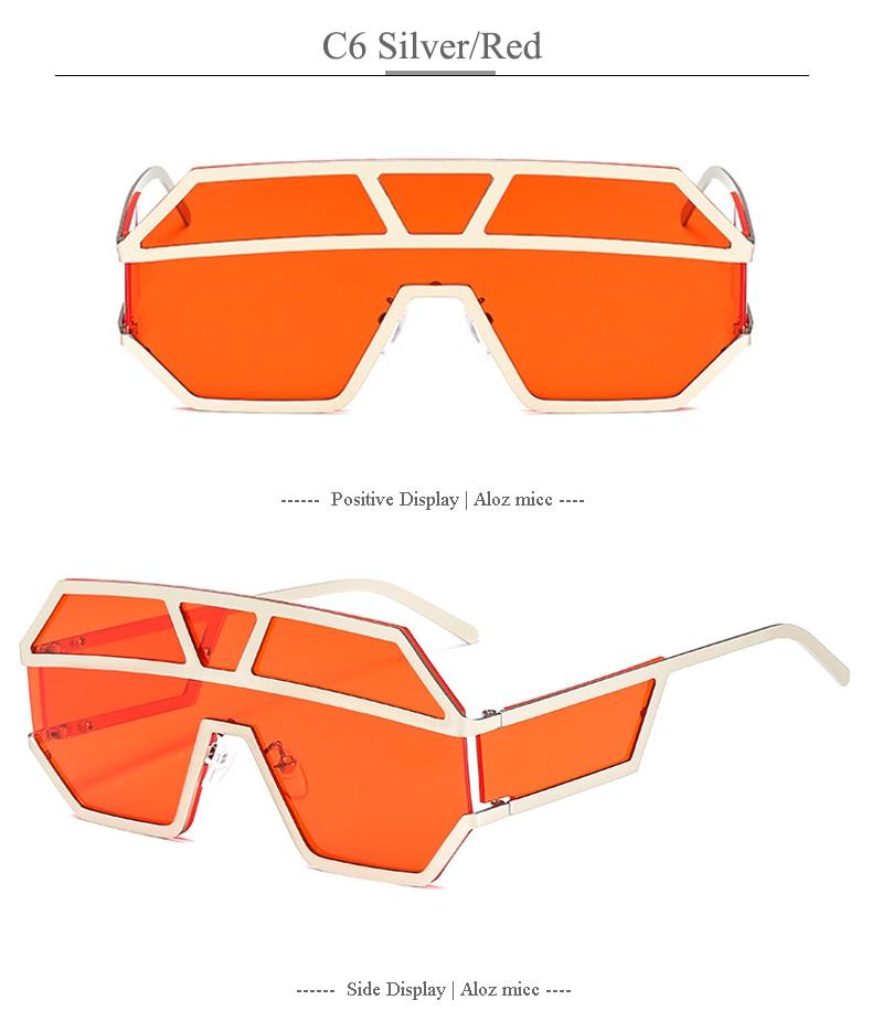 Oversized Square Designer Sunglasses for Women with One Piece Lens - Women Sunglasses - DYAVOR®